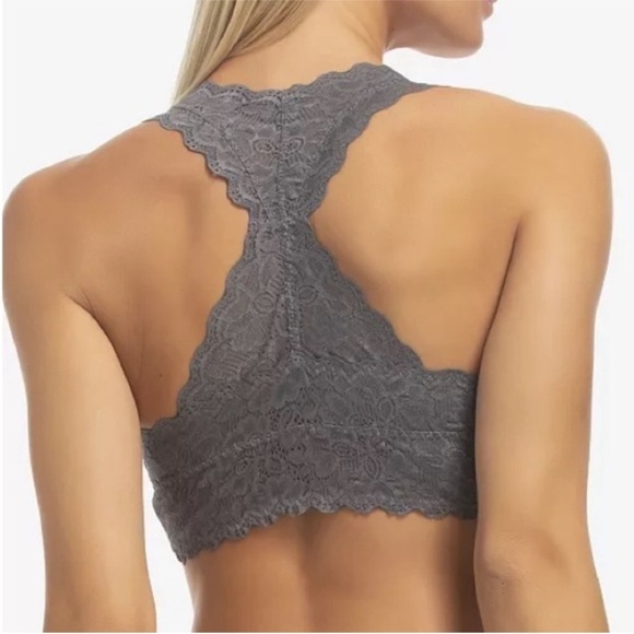 Free People Galloon Lace Racerback In Grey XS - Picture 2 of 5